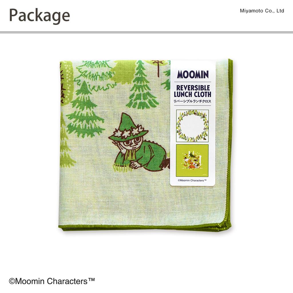JIKAN STYLE Moomin Goods Lunch Cloth Bento Wrap Cotton Apple Orange Forest Ribbon Dot Rain Stripe Sunnyday 48 x 48 cm 05930 100% Approx. (Forest)