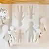 DIY Candle Silicone Mold Family of Four Handholding Design Gypsum Concrete Resin Casting Ornamental Figurine Handcraft Mold