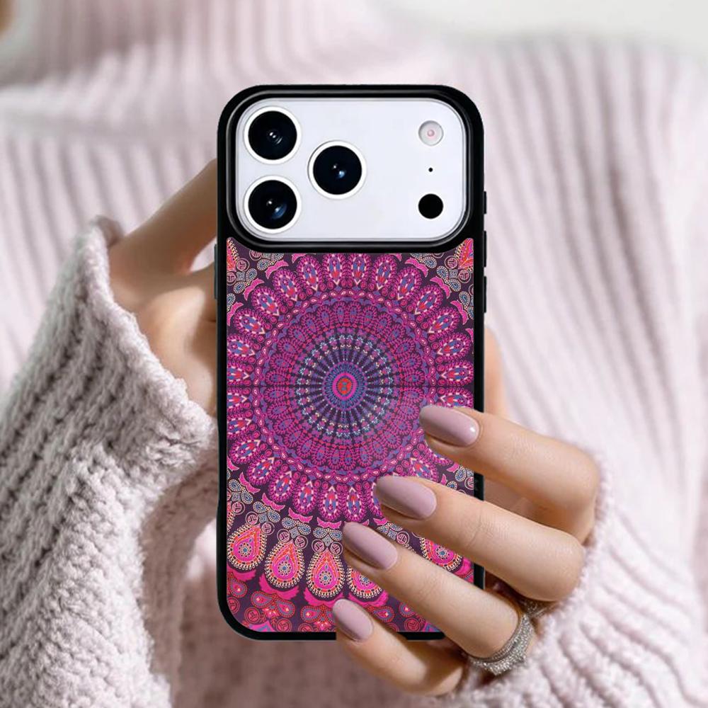 Beautiful Painting Mandala Flower Phone Case For Apple iPhone 17 Air 16E 15 14 Plus 13 12 11 Pro Max Mini Funda Cover