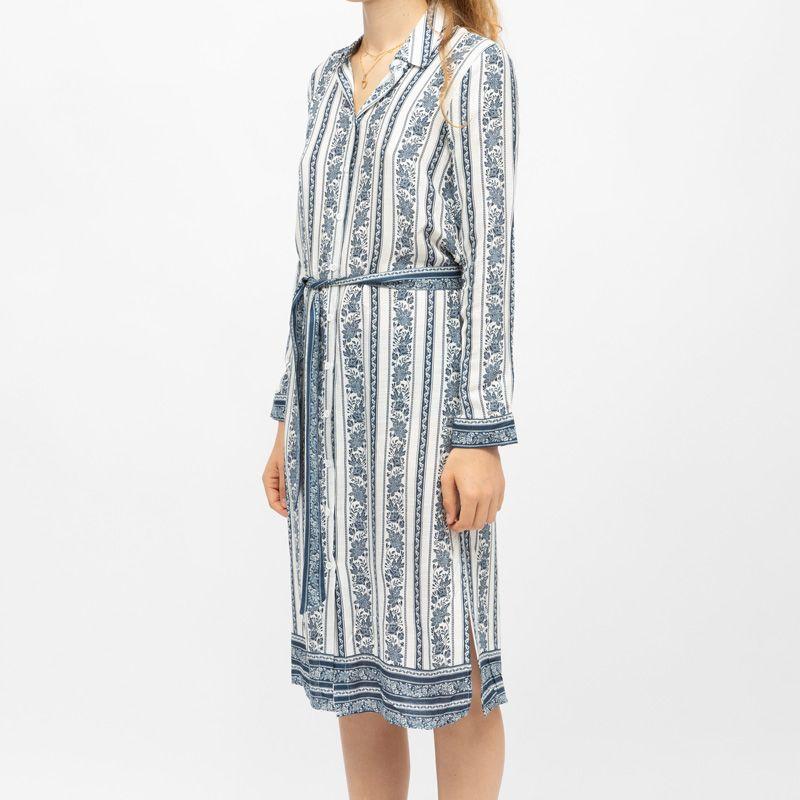 Robe chemise avec ceinture motif frise ramia Femme LA PETITE ETOILE