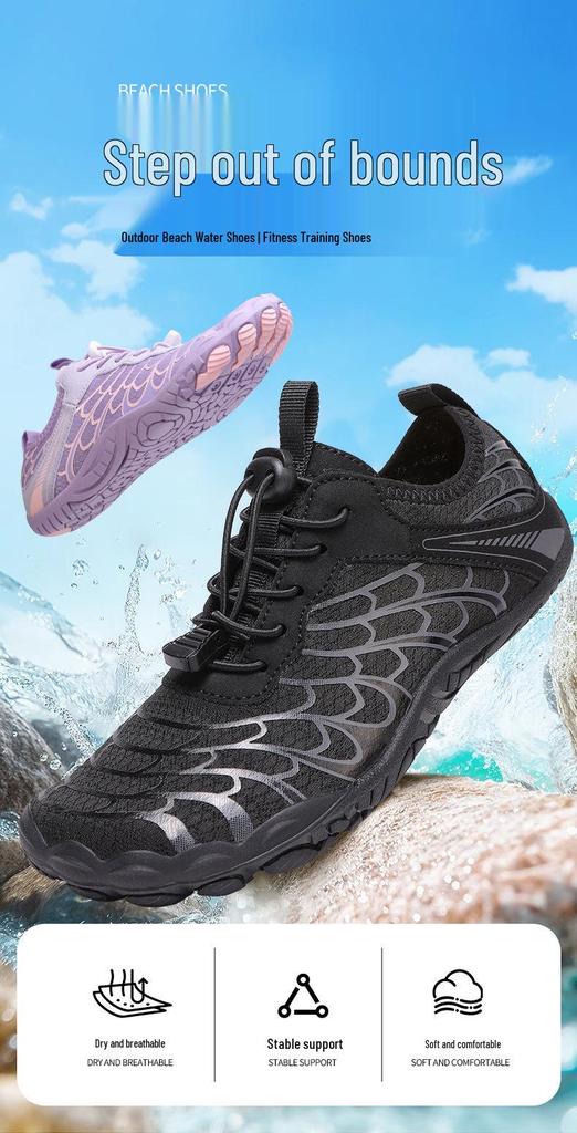 Nowe antypoślizgowe buty do jogi i treningu indoor na pięć palców, typu barefoot