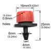 10Pcs Adjustable Dripper Red Micro Drip Irrigation Watering Anti-clogging Emitter Garden Supplies for 1/4 Inch Hose