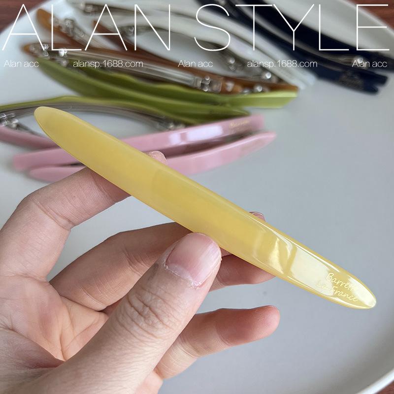 11.5cm Long Hair Clip French Barrettes  Accessories Pony Hair for Women and Girls Rolled up Acetate Headwear