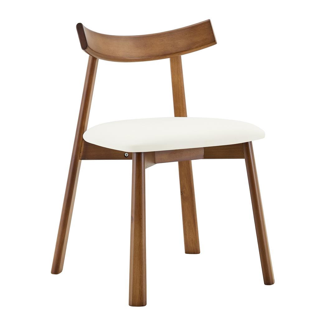Set of 2 Dining Chairs with Wooden Frame, Upholstered Chairs with Ergonomic Backrest, Chairs for Dining Room Living Room, Chairs Only Without Table