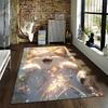 Cute Fluffy Cat Carpet with Playful Design and Bright Colors Suitable for use as an anti-slip for living room bedroom sofas
