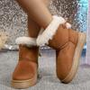 Fashion New Fashionable Bow Round Toe Elegant Snow Boots 2025 Winter Flat Wear-resistant Soft Students Plus Velvet Warm Women's Shoes