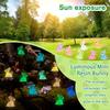 Leuchtendes Mini-Harz-Häschen mit 7 Farben Kleine Leuchtende Häschen Winzige Figuren für Puppenhaus Mikro-Feengarten Dekor