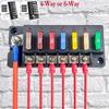 4/6 Way Car Boat Fuse Box Holder 12V Blade Fuse Box Holder Fuse Panel Fuse Holder Block with LED Indicator Waterproof Dust-Proof