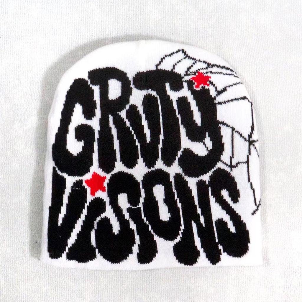 Trendy Multi-Color Knit Hat with English Letters - Stylish European and American Unisex Design