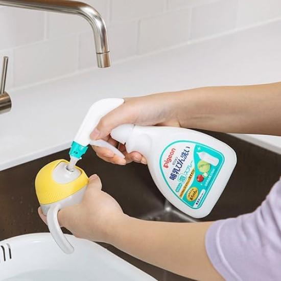 Pigeon Baby Bottle Cleaning Easy Foam Spray, Additive-Free, Food-Grade Ingredients, Refill 250ml x 3