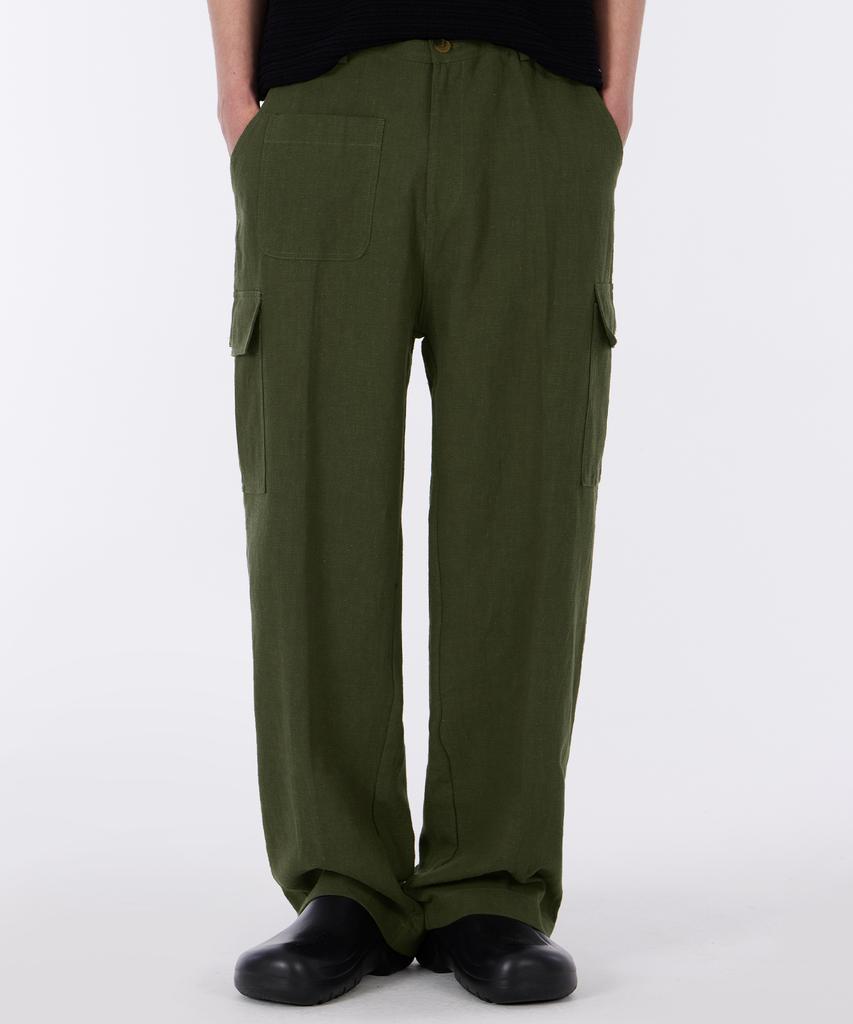 GLW Wide Front Pocket Summer Cargo Pants Khaki