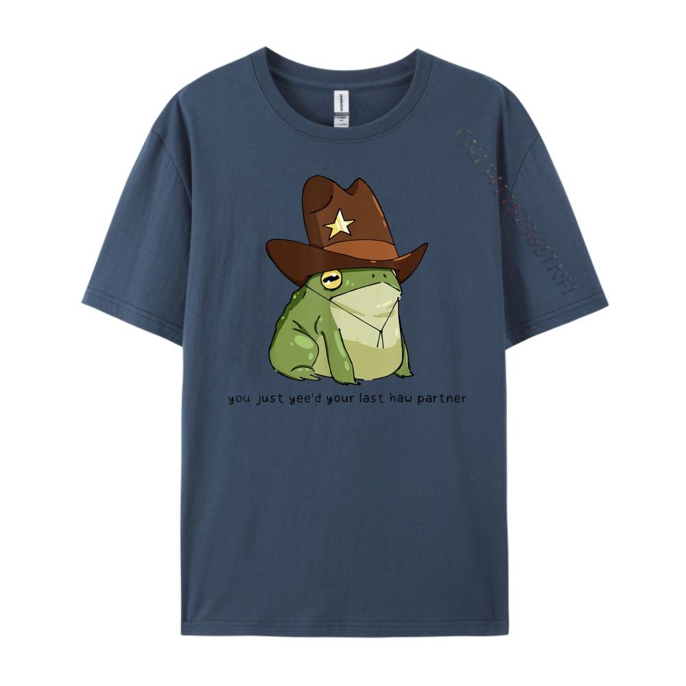 Funny You Just Yeed Your Last Haw Partner Cowboy Frog Meme 3XL Men Clothing Graphic T Shirts T Shirts Chinese Style
