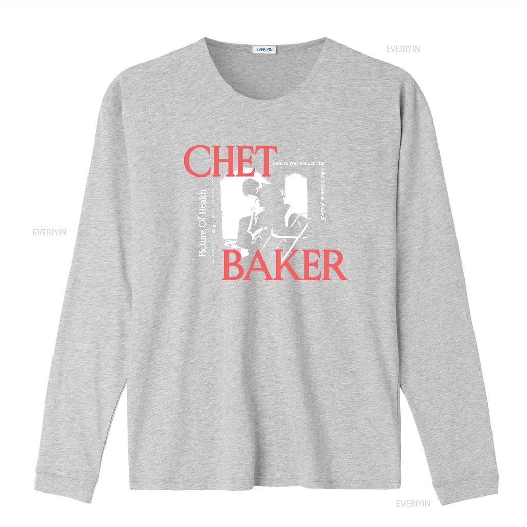 Hot CHET BAKER PICTURE OF HEALTH Cotton Black T Shirt All Sizes AA230 vintage Washed Versatile Unisex streetwear