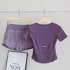 Women's Quick-Dry Sports Set: Breathable Mesh Top & Shorts with Phone Pocket