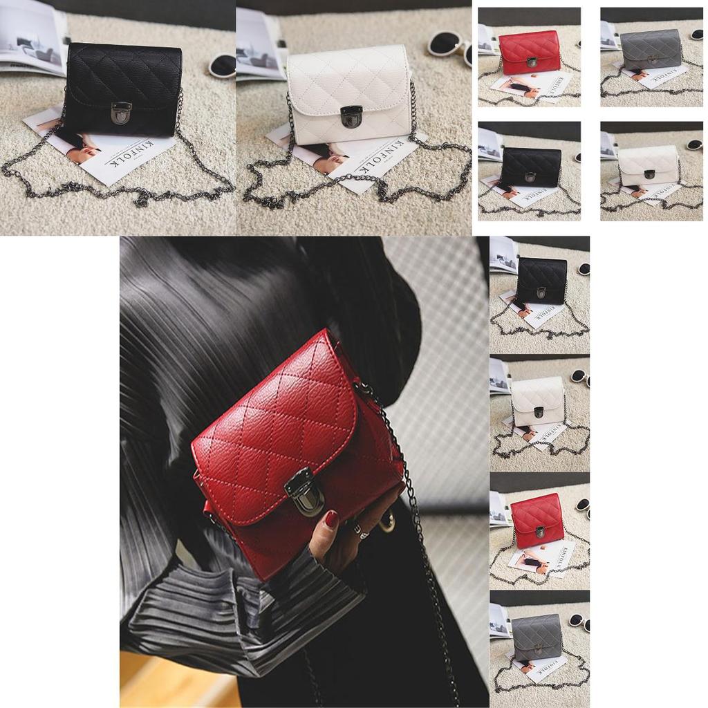 Elegant Pu Leather Female Hand Bags With Rivet Chain For Versatile Use