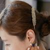 Women's Vintage Etched Leaf Feather Hair Clip Elegant Hairpin Hair Barrette