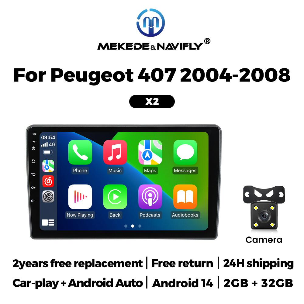 Sisteme inteligente de radio auto NaviFly pentru Peugeot 407 2004-2011 Player multimedia WIFI GPS BT Wireless CarPlay Android Auto Unitate principală