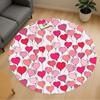 1pc Heart Balloons Round Chair Mat Area Rug - Non-Slip, Floor Mat for Office, Bedroom, and Indoor Decor C1125053
