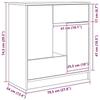 VidaXL Buffet with Drawers and Doors Smoked Oak 70.5x34x74.5 Cm, Storage Furniture, Buffet Cabinet, Entryway Furniture, 861845