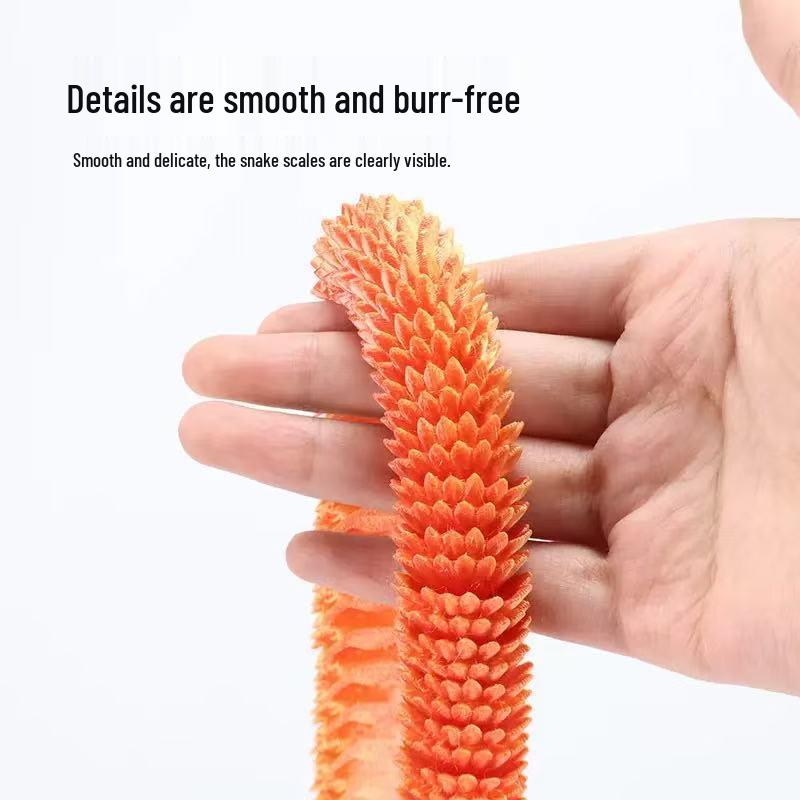 3D Printed Movable Viper Snake Model Toy - Flexible Simulation Animal Doll