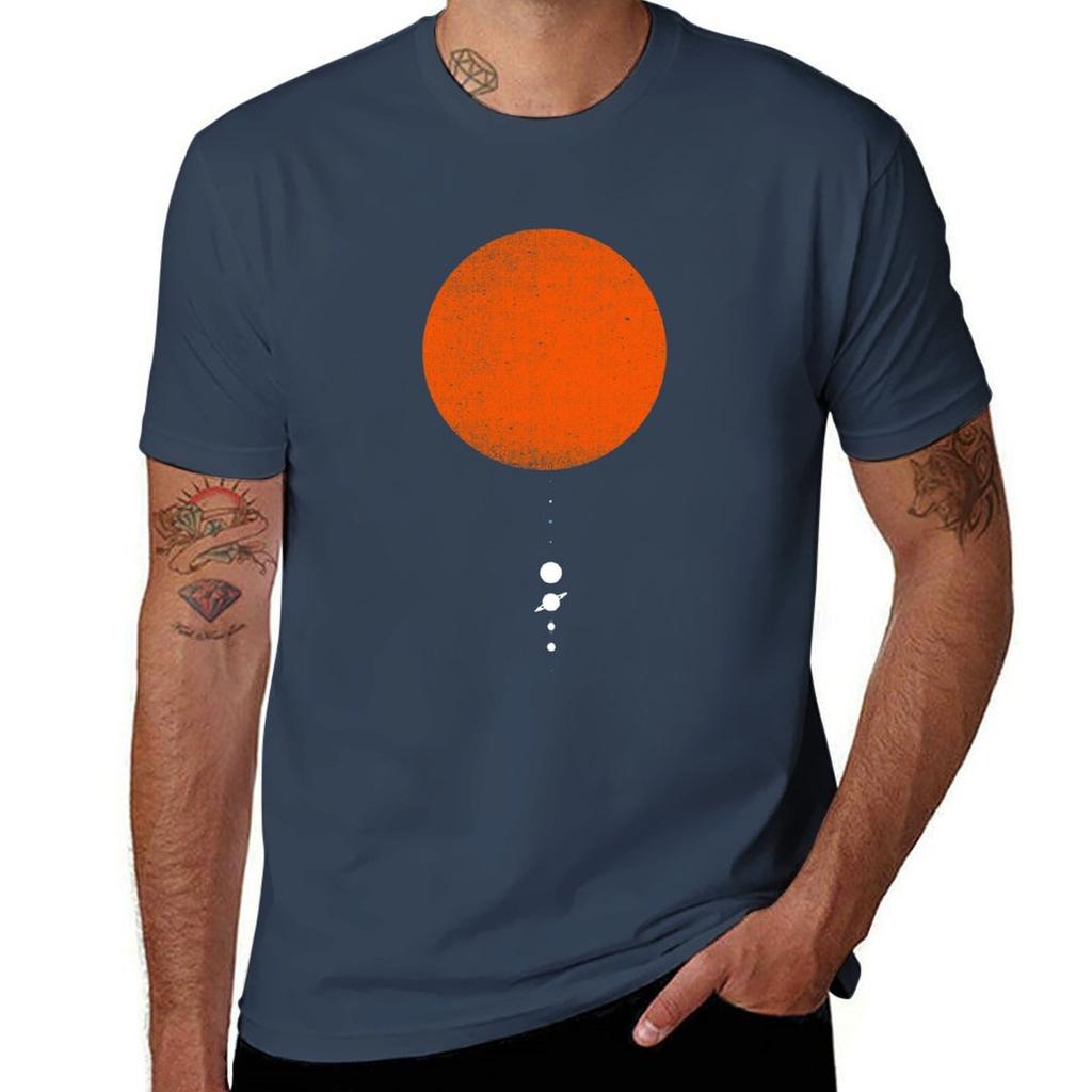 Minimal Solar System T-shirt T Shirt Man Designer T Shirt Man Cotton Man Tshirt T-shirt