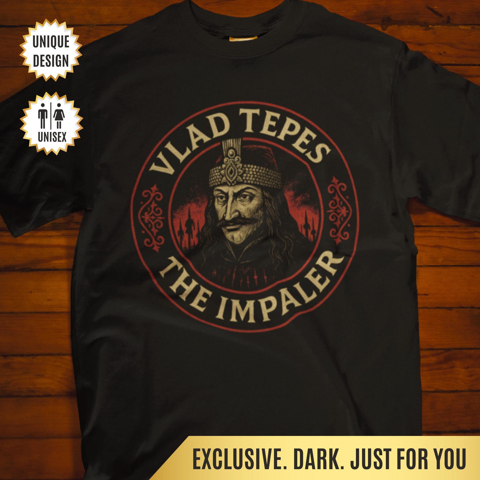 Vlad the Impaler Shirt Gothic Gift, Dracula Legend Gothic Apparel Gift Horror Tee Prince Of Wallachia Shirt, Vlad Tepes Shirt Goth Clothing 3XL