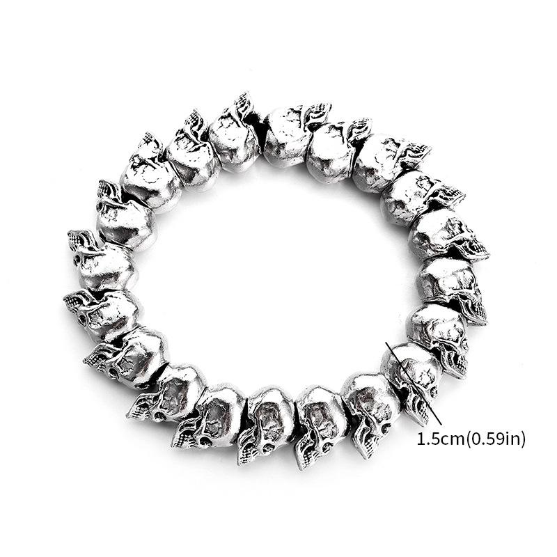 

Маленький браслет с черепом Модный мужской и для девушки Панк Ручной работы Хип-хоп браслет Браслет