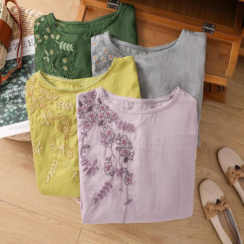 Dámské tričko Letní Velká velikost Bavlněné tričko Měkké Volné Potiskované Ležérní Pohodlné Pulovr Tričko Top