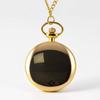Orologio da tasca luminoso a doppia faccia dorato con numeri romani e cassa incidibile 8823