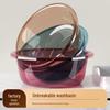 Large Non-slip Multi-functional Plastic Basin for Vegetables, Bathroom, or Dormitory Use