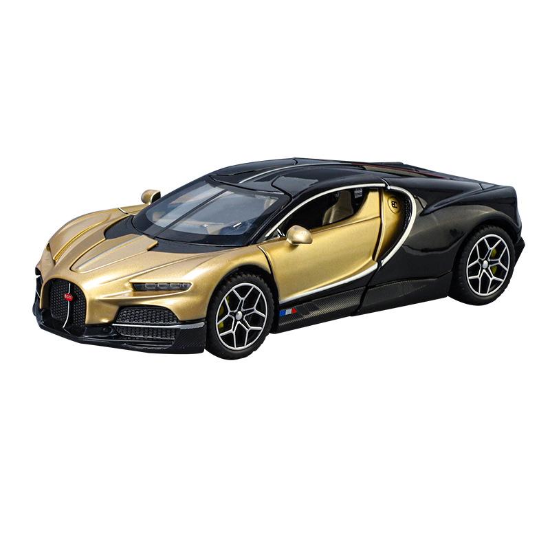 

1/32 Bugatti Tourbillon Модель спортивного автомобиля из сплава Литая игрушечная машинка Детский подарок на день рождения Игрушка Хобби Украшения Миниатюрная машина золотой
