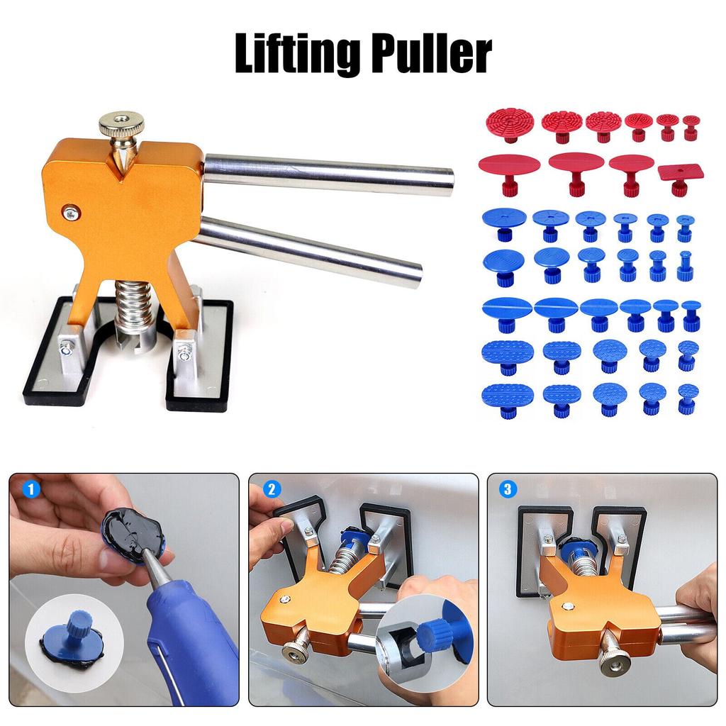 Paintless Body Dent Repair Kit Bridge Puller Accessories Include 30 Puller Tabs Suction Cup