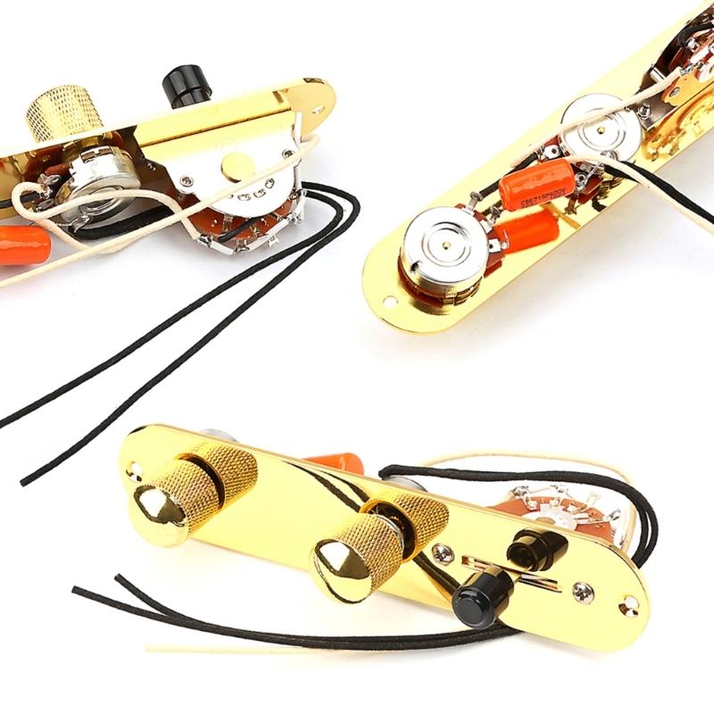 3 Way Guitar Control Plate Assembly Wired Loaded Prewired Guitar Switch Control Plate Musical Instrument Accessories
