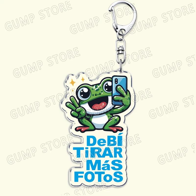 

Hot Singer Puerto Rico Dtmf Reggaeton Music Keychains for Accessories Bag Debi Tirar Mas Fotos Frog Keyrings Jewelry Fans Gifts