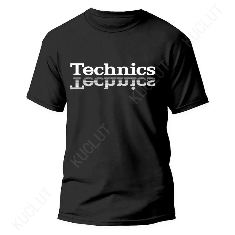 Technics T Shirt Dj Turntable Music House Techno Electronic Hip Hop Hot Summer T-Shirt Fashion Casual Street DJ Music Tees