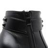 Gothic Black Ankle Boots For Women Plus High Heel Female Shoes Lace-Up Nigh Club Black Sexy Rivets Short Bootsrd5