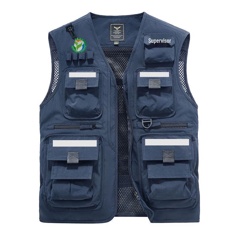 Vestă de siguranță reflectorizantă cu buzunare multiple pentru salvare de urgență și comunicare