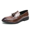 Men's shoes, pointed British small leather shoes, business dress, men's loafers, overfitting casual shoes