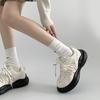 White thick-soled heightening dad shoes women's tide ins retro 2025 new autumn versatile student lightweight sneakers