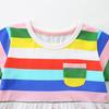 Sommerkleid für Mädchen: Modisches Prinzessinnenkleid mit Regenbogenmuster aus Baumwolle für Kinder