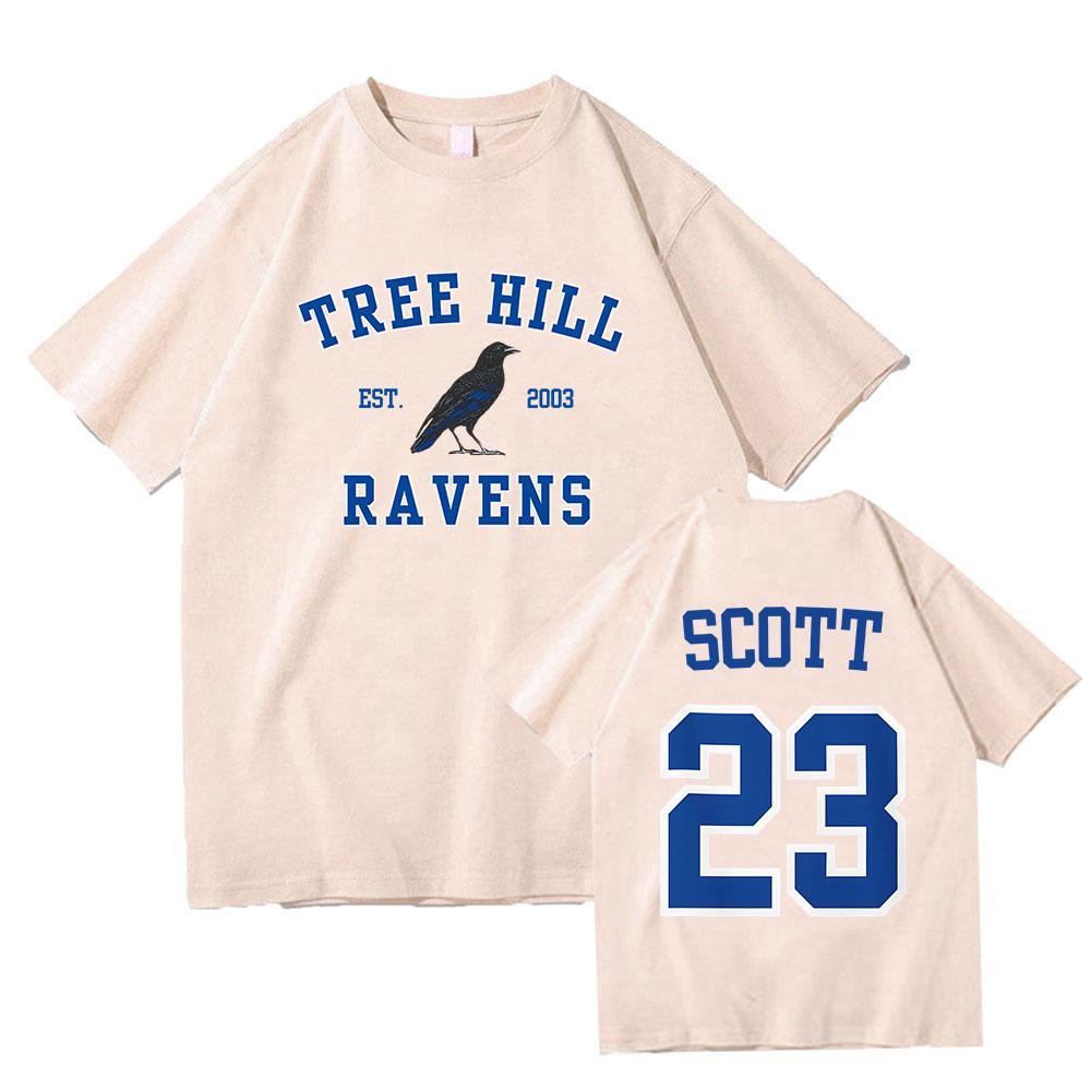 

Scott 23 TREE HILL RAVENS Футболка с коротким рукавом Летняя ЖенскаяМужская Футболка Хлопок Высокое Качество Круглый Вырез Футболки Графические Футболки S