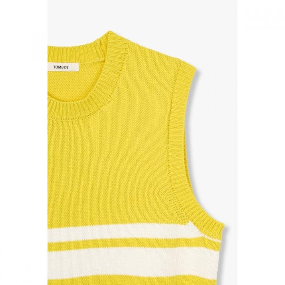 Studio Tomboy Stripe Knit Vest  9106152100ct 