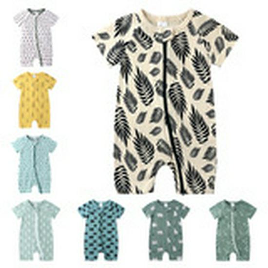 Infant Bunny Ear Jumpsuit - Summer Short Sleeve Romper for Babies and Toddlers