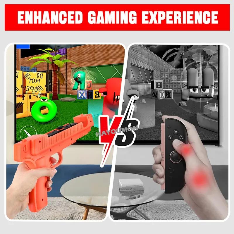 2026 New Shooting Gun Controller for Switch 2 Left Right Handle Holder Somatosensory Gaming Gun Joypad Gunstock Hand Grip