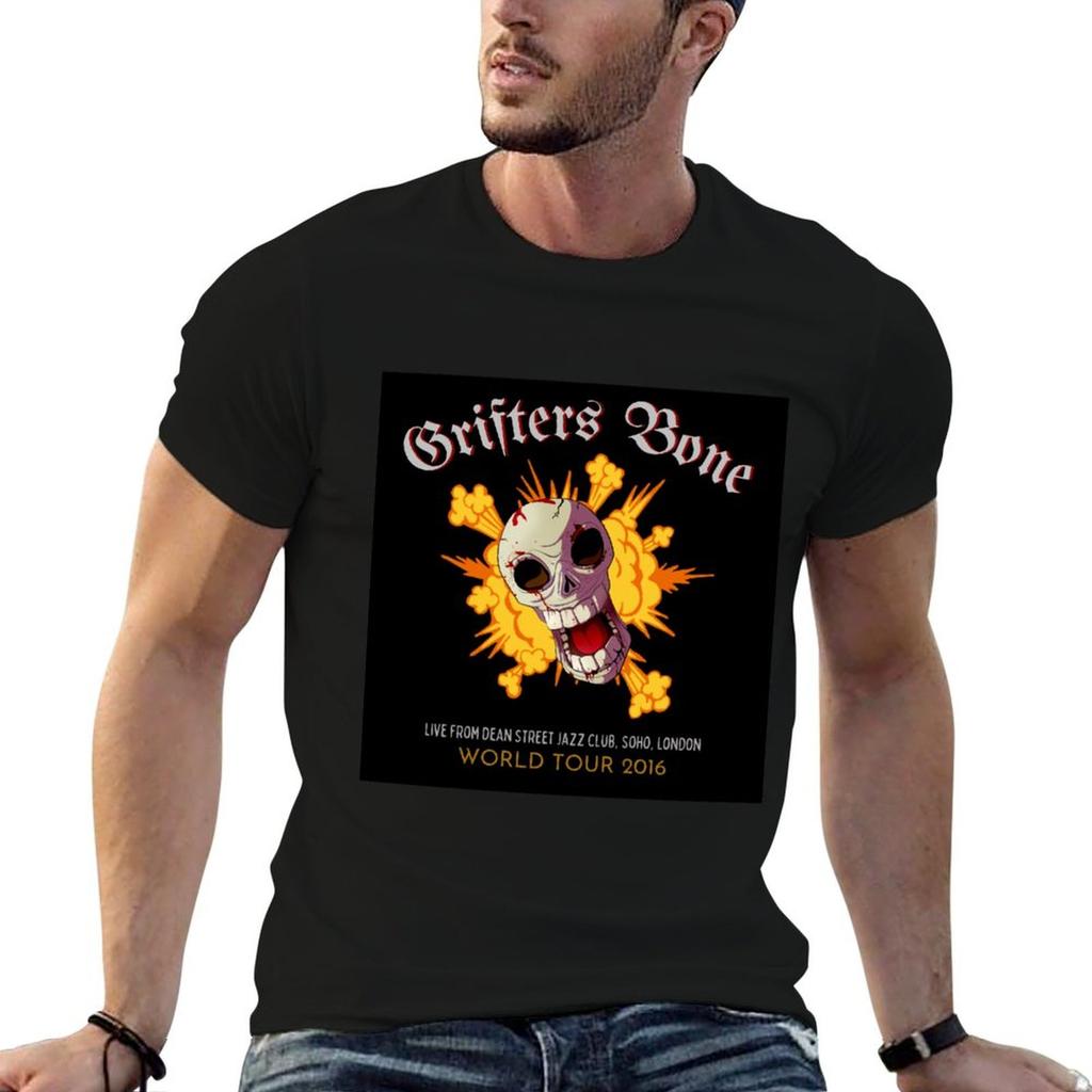 Grifters Bone Tshirt Blacks Vintage Graphic Tee Unisexs Graphic Tshirts Big And Tall