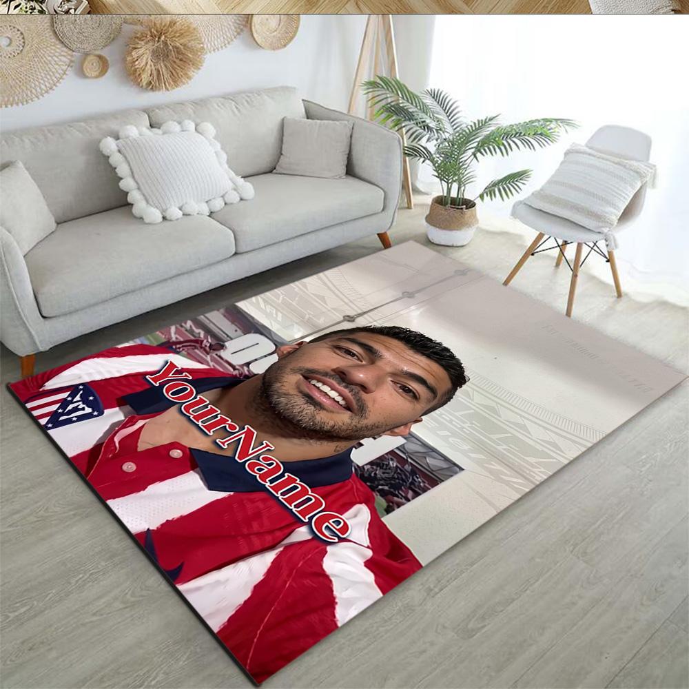 Atletico Madrid Personalized Name Carpet Perfect for Living Rooms Kitchen Outdoor Hallway Anti-slip Rug Office home decor Perfect Gift for Women/Men