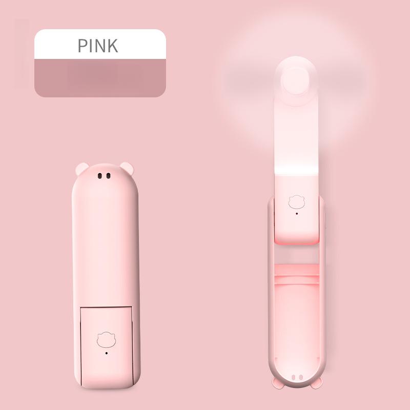 Mini Double Head Handheld Fan Desktop Office Outdoor Folding Big Wind USB Student Portable Electric Fan