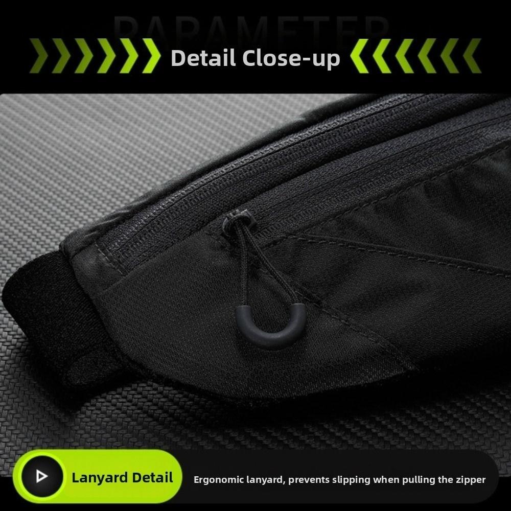 Double Zipper Pocket Mobile Phone Waist Bag Ultra-Thin Running Waist Bag Sports Waist Bag Yoga
