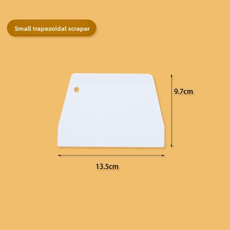 

Baking Tools: Semi-circular Plastic Scraper, Cake Cream Soft Scraper, Hard Soft Arc-shaped Scraper Trapezoid [small ]