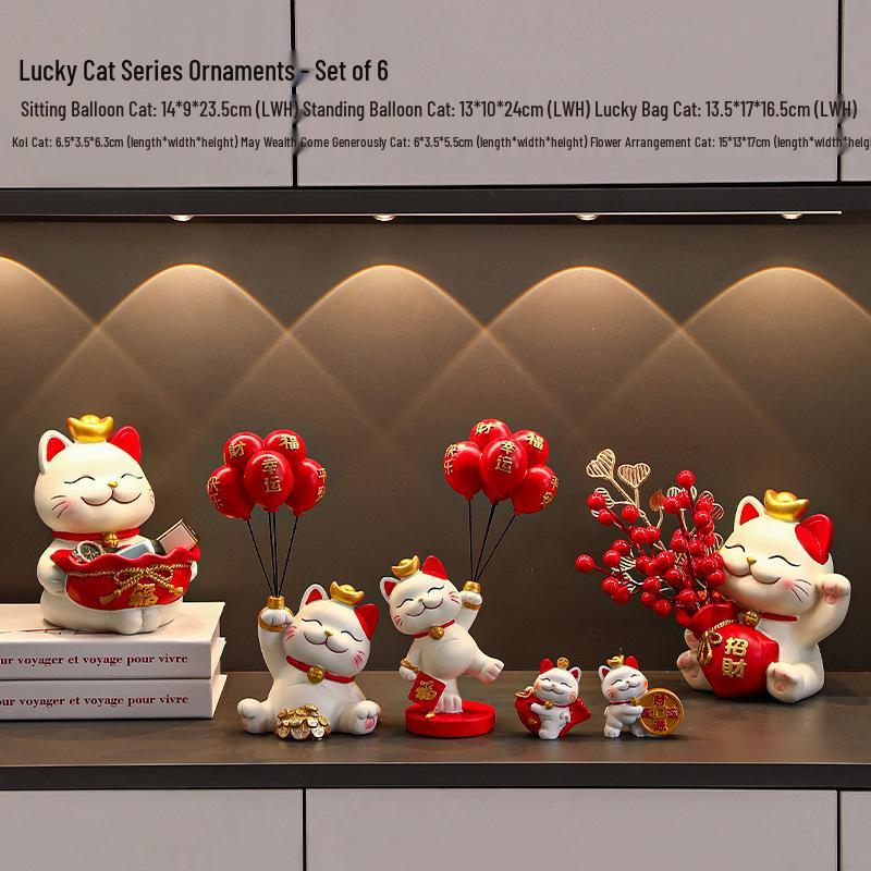 Cat Figurine - Perfect for Home Entry, Living Room, Wine Cabinet, or Shoe Cabinet Decoration; Ideal Housewarming Gift